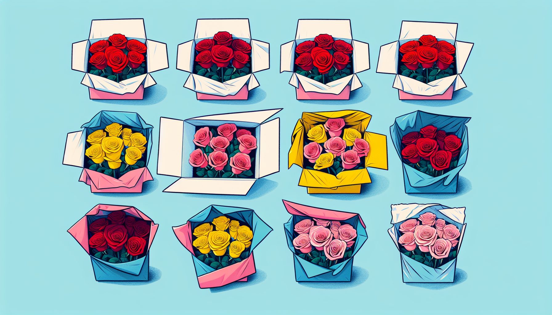 Миф второй: цвет упаковки усиливает оттенок роз