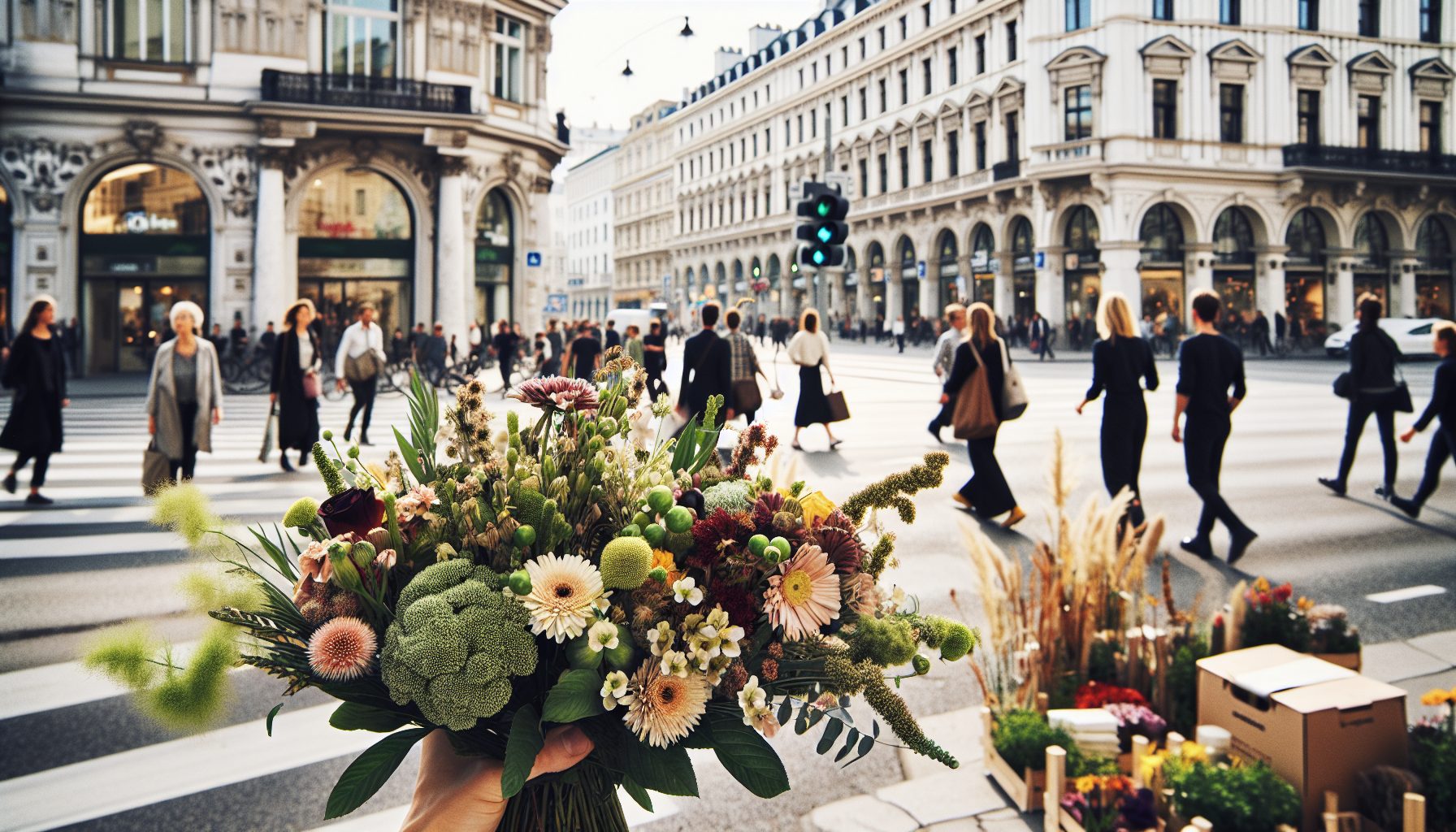 Букет как часть города