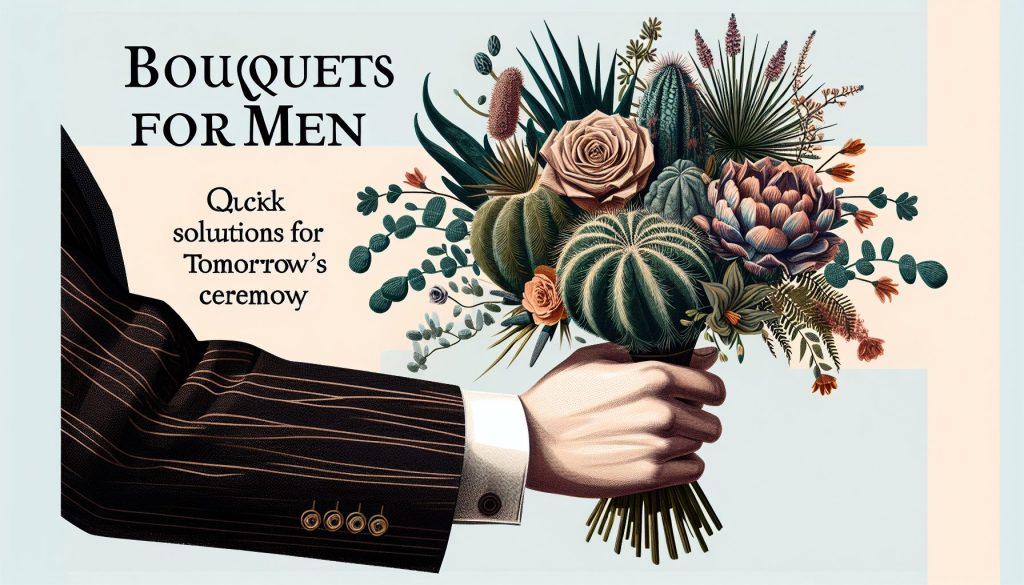 Букеты для мужчин: быстрые решения к завтрашней церемонии