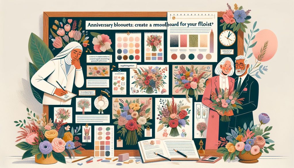 Букеты на юбилей: как составить moodboard для флориста