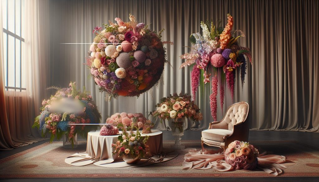 VIP-подарки из цветов: формы — круглый, каскадный, асимметричный