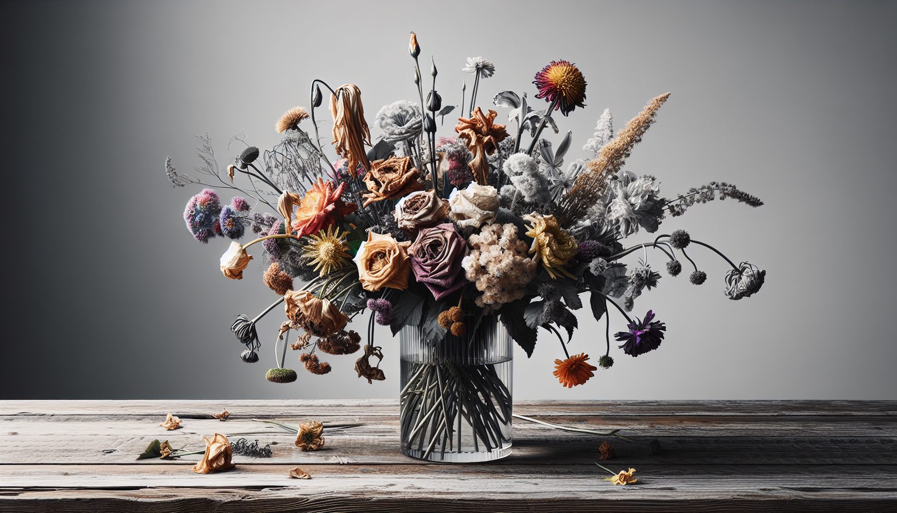 Игнорирование ухода и срока жизни цветов