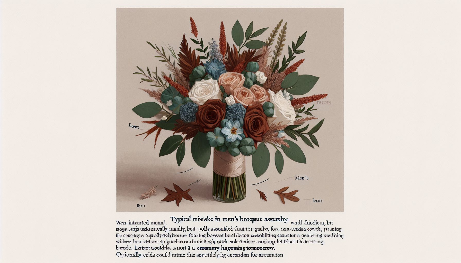 Типичные ошибки при сборке мужского букета