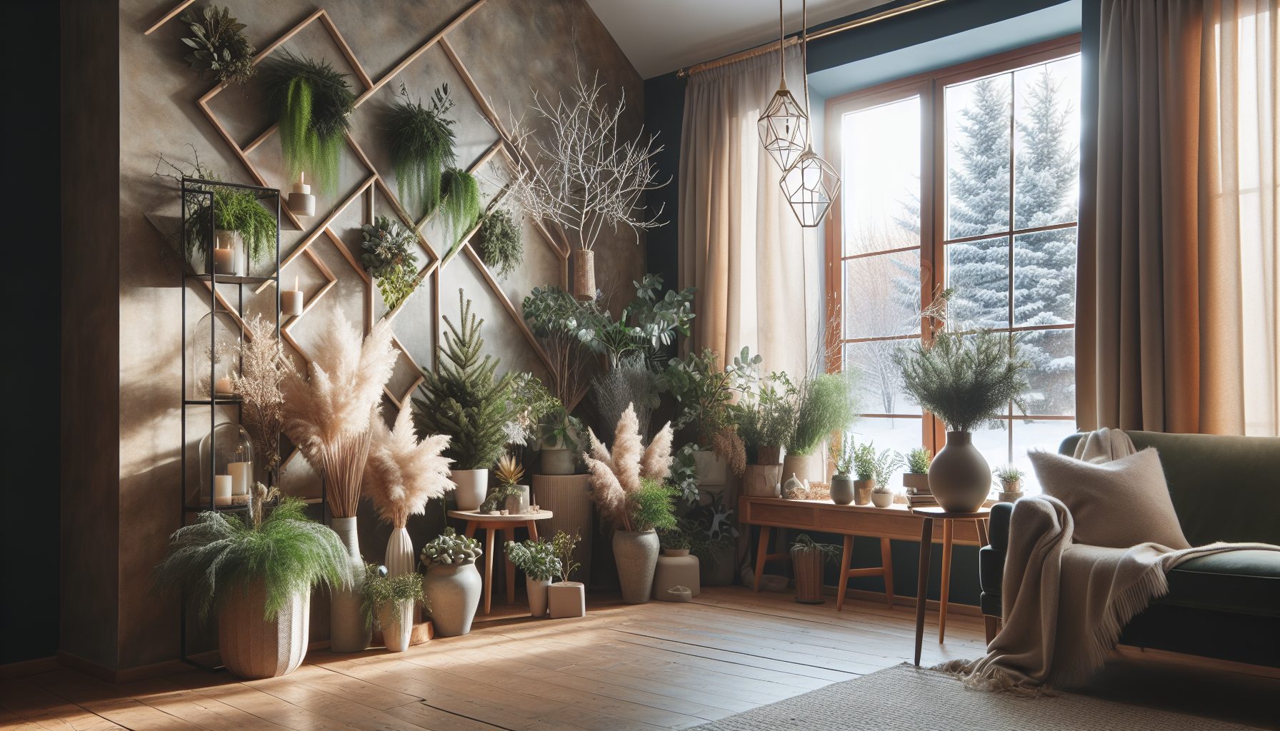 Зимняя зелень в декоре дома