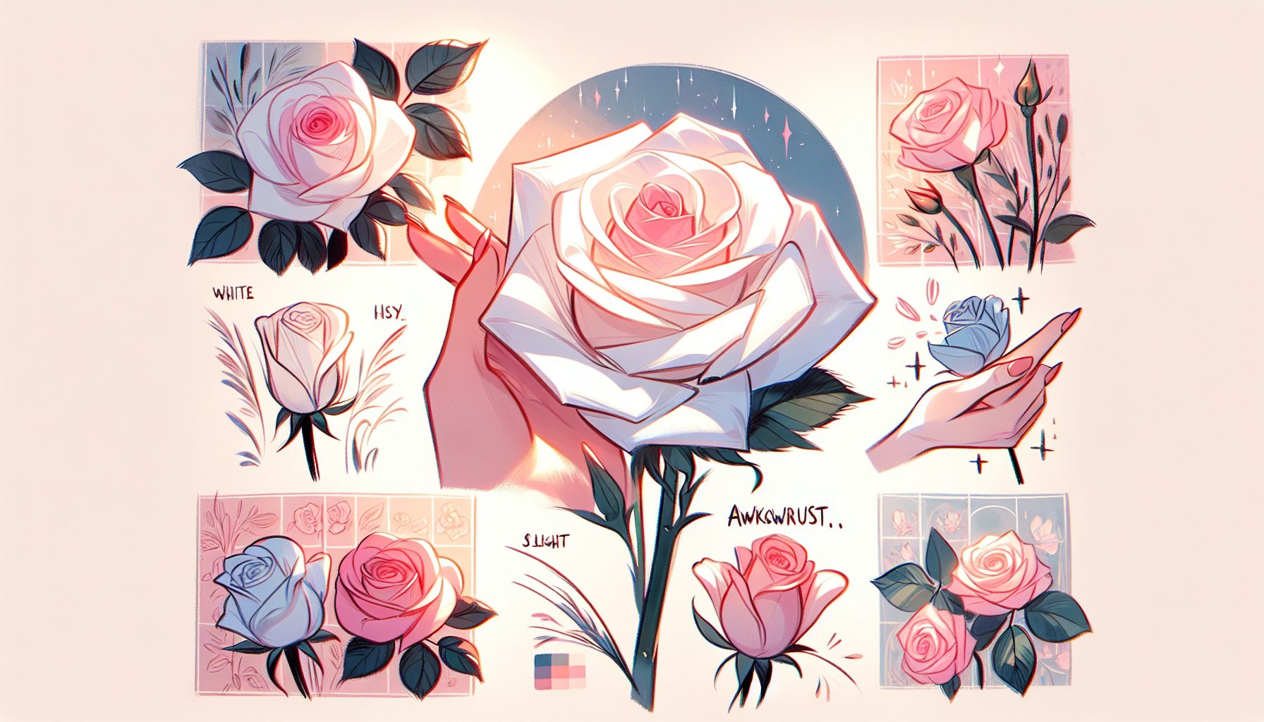 Белая и розовая роза: чистота, нежность и немного сценариев неловкости