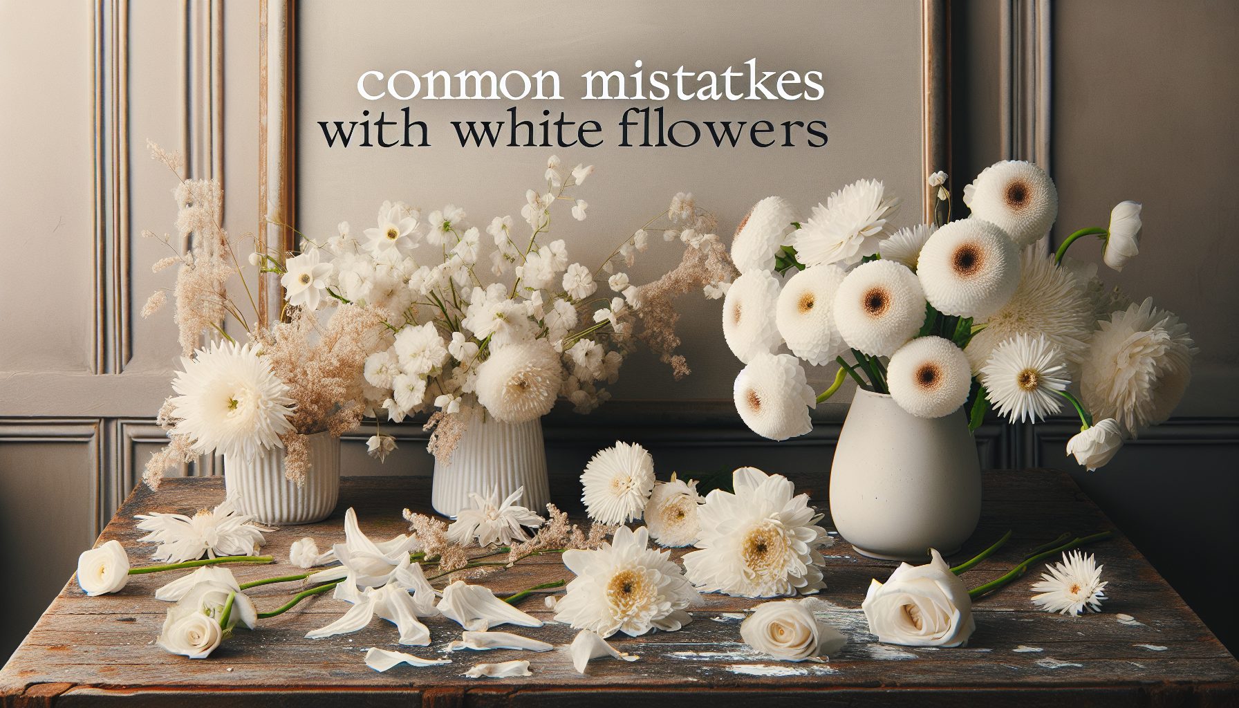 Типичные ошибки при работе с белыми цветами