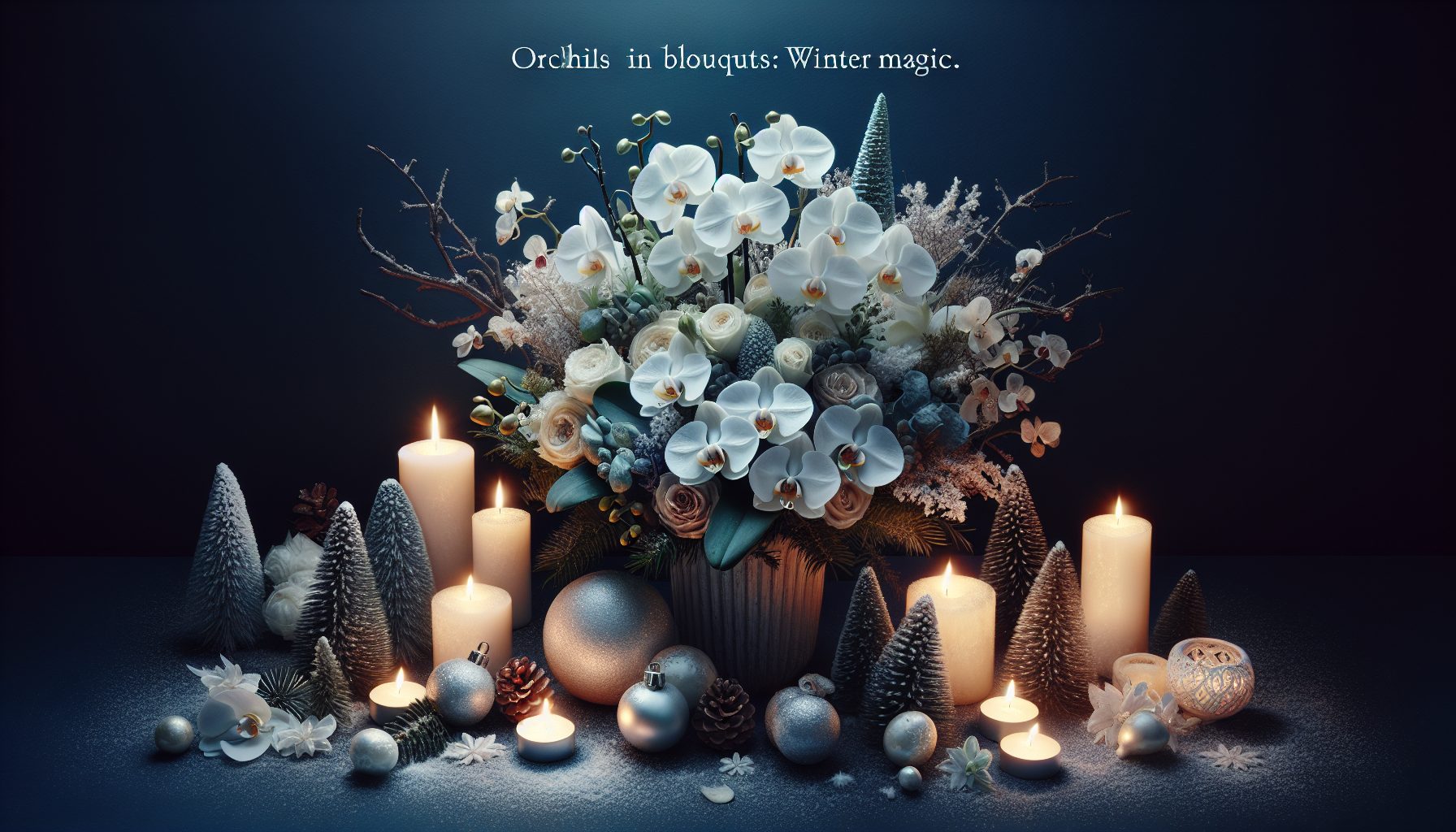 Магия зимы через орхидеи в букете