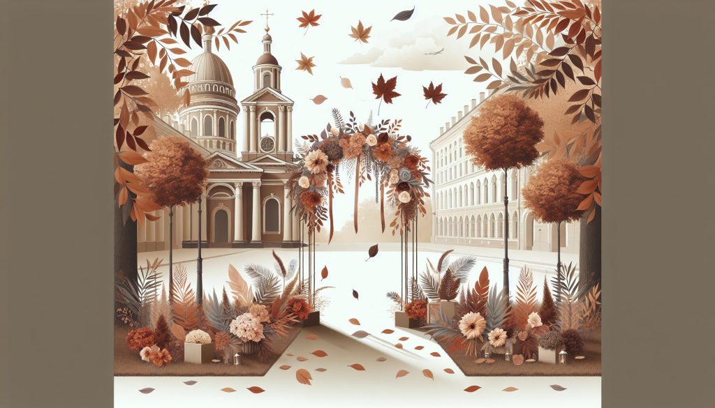 Свадьба в Петербурге: осенние оттенки — марсала, охра, карамель