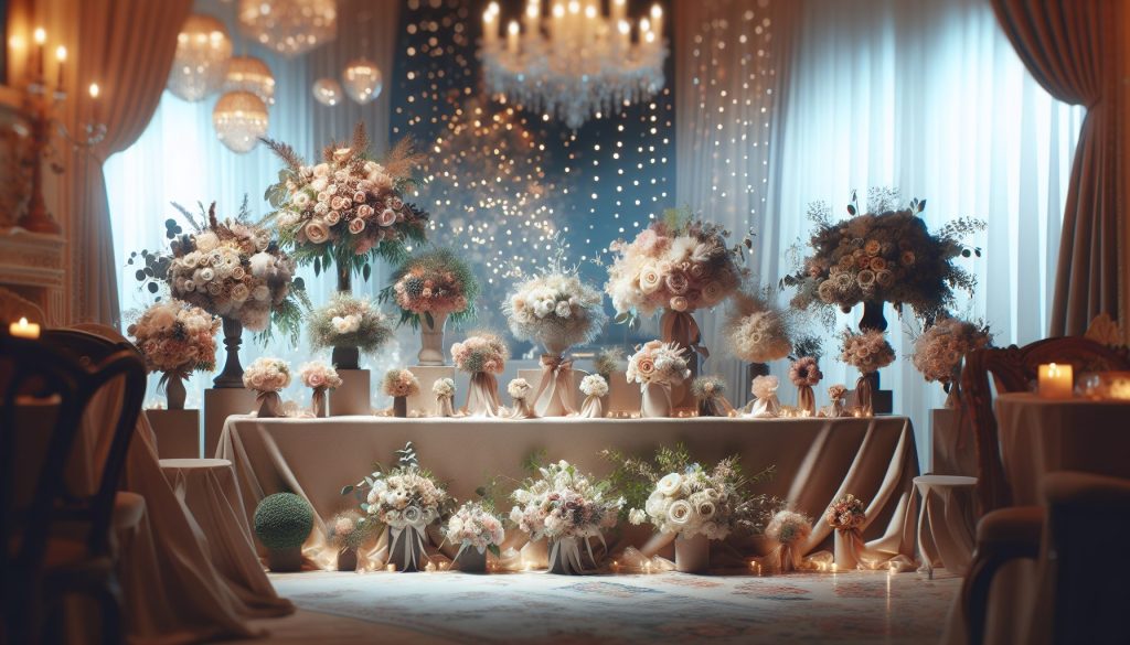 Размеры букетов: кейс — реальный заказ для звёздной свадьбы