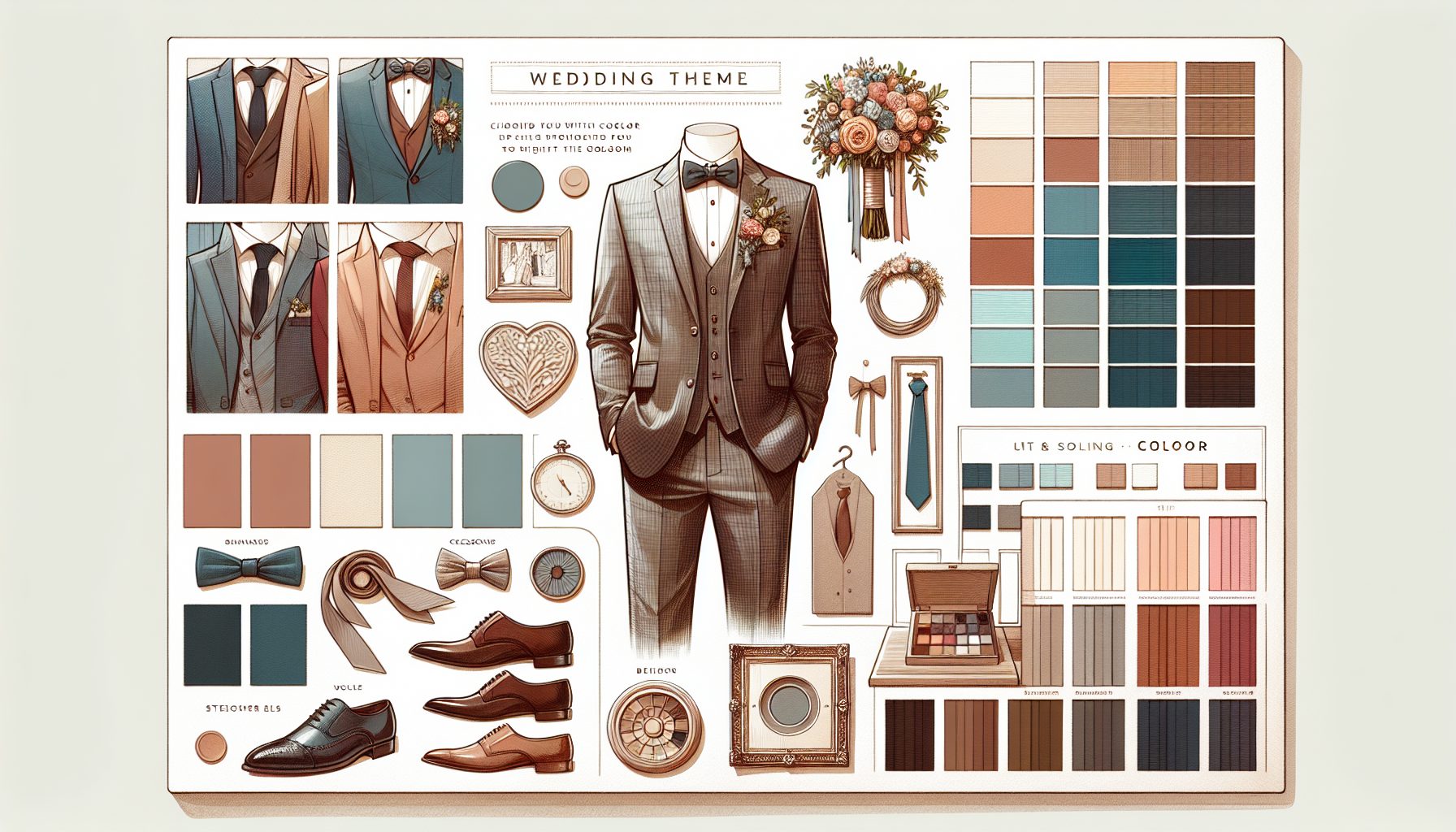 Почему цвет в свадебном декоре для мужчины важен