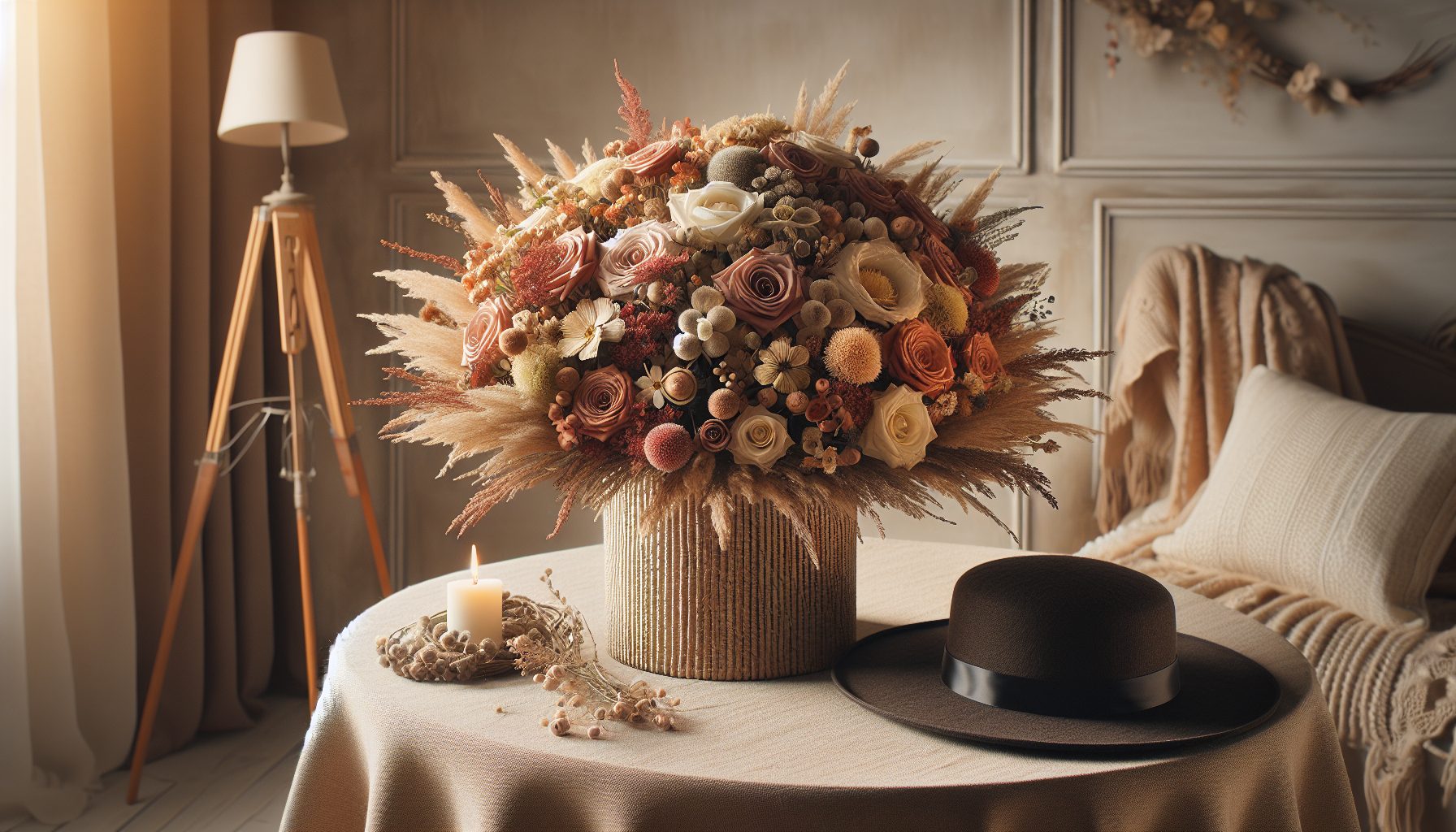 Круглый букет — стабильность и уют