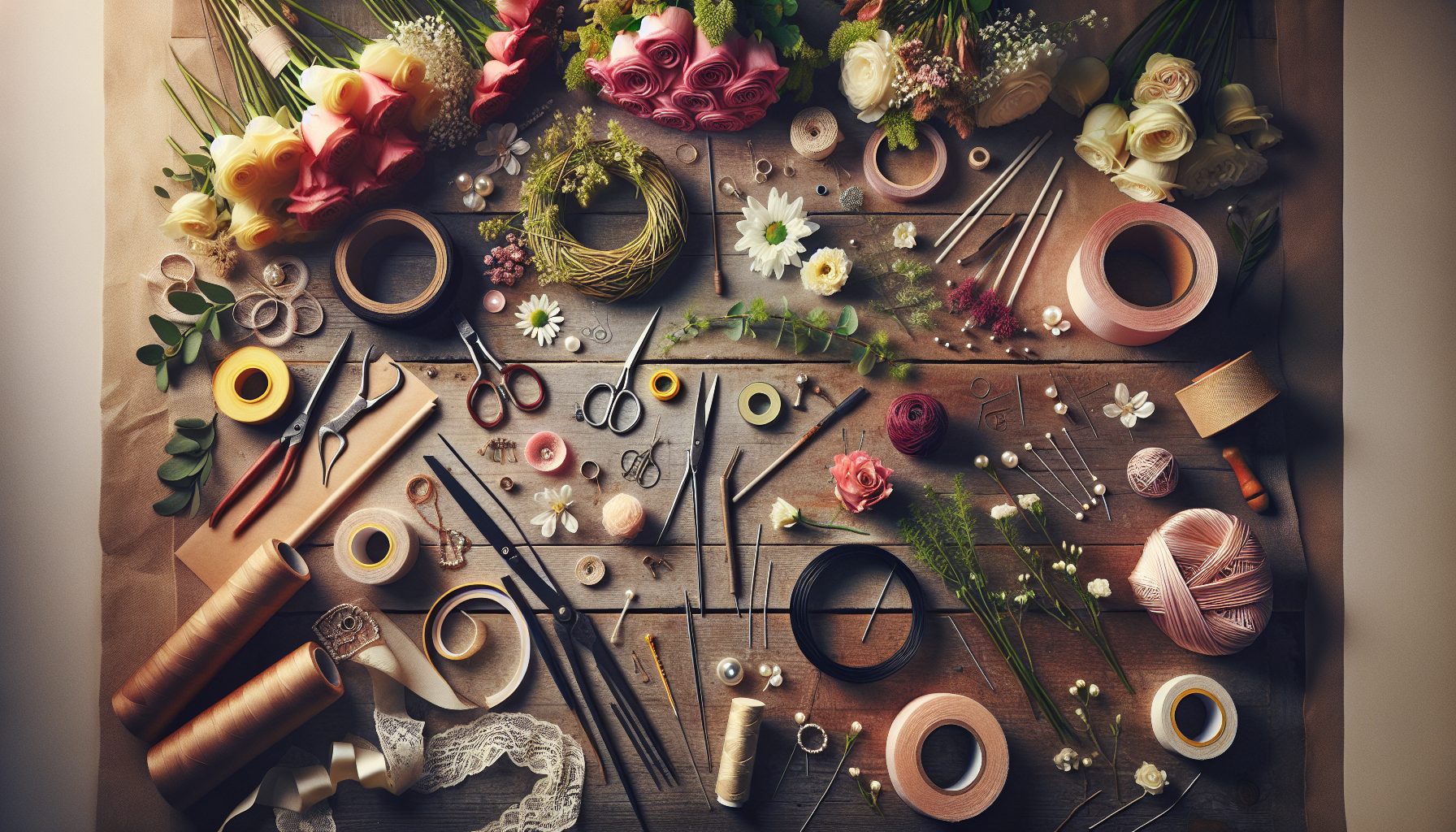 Материалы, крепления и маленькие тайны устойчивого букета