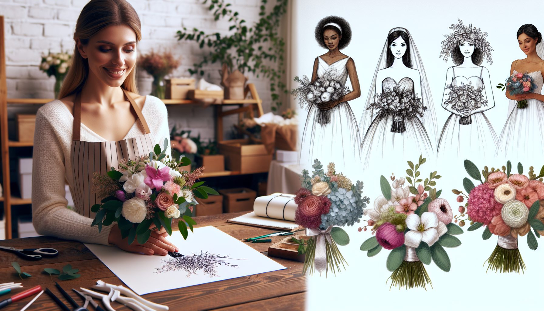 Как выбрать стиль букета под образ невесты