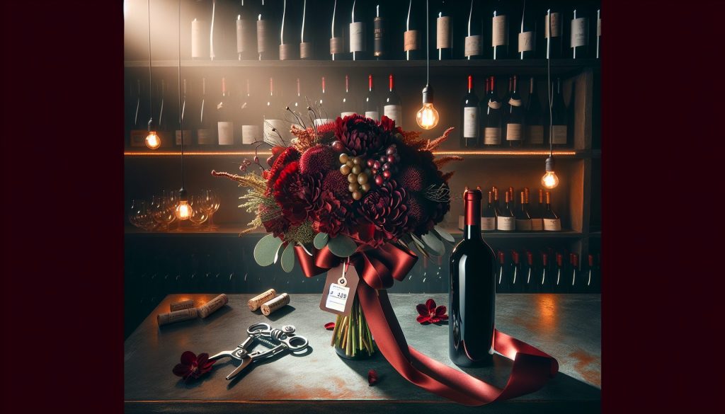 Цена букета: винные акценты — драматично и стильно
