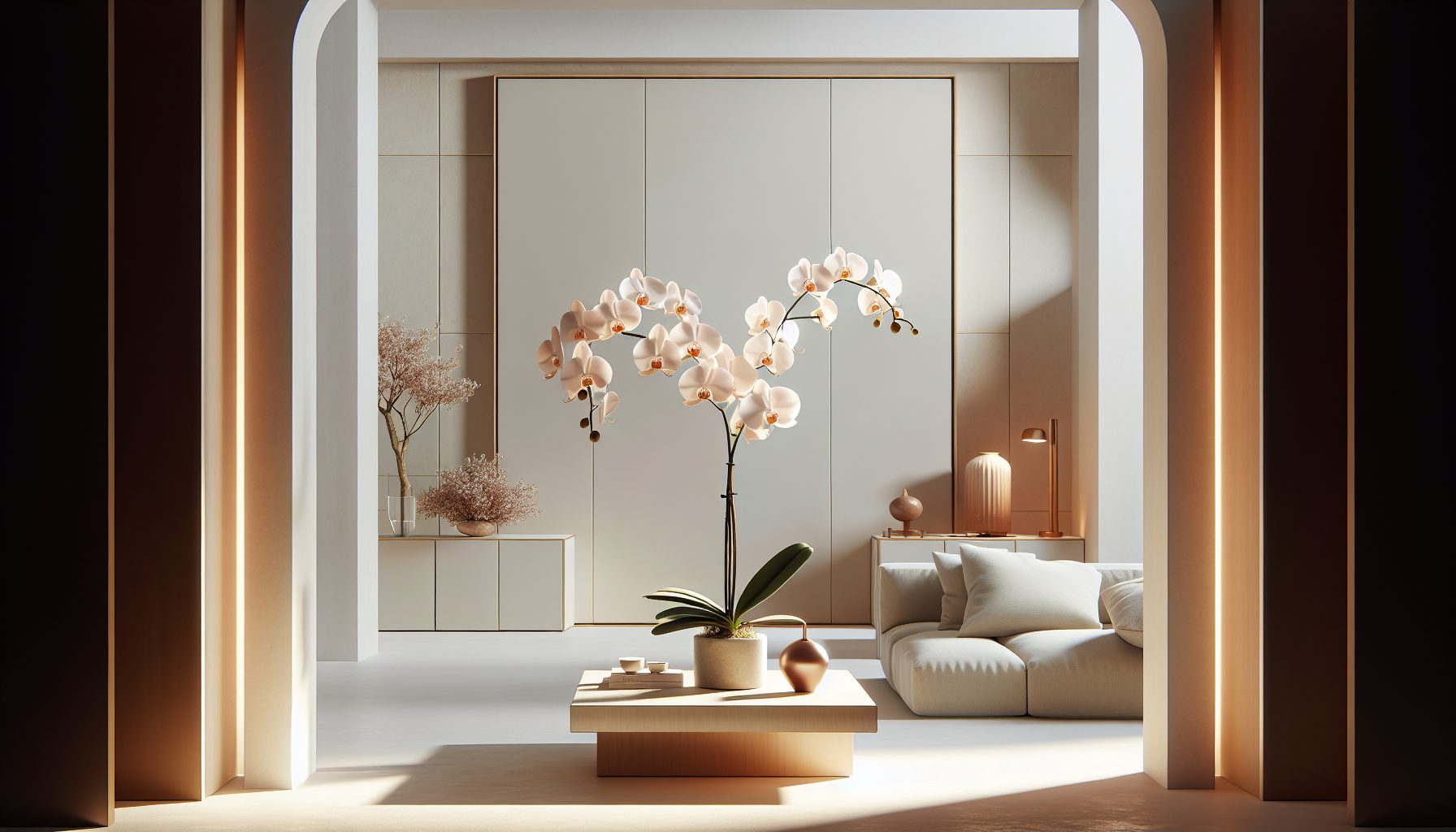 Орхидеи в интерьерных композициях: минимализм и вкус