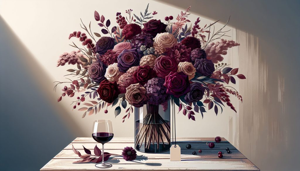 Винные оттенки в букетах: почему они выглядят дороже своего ценника