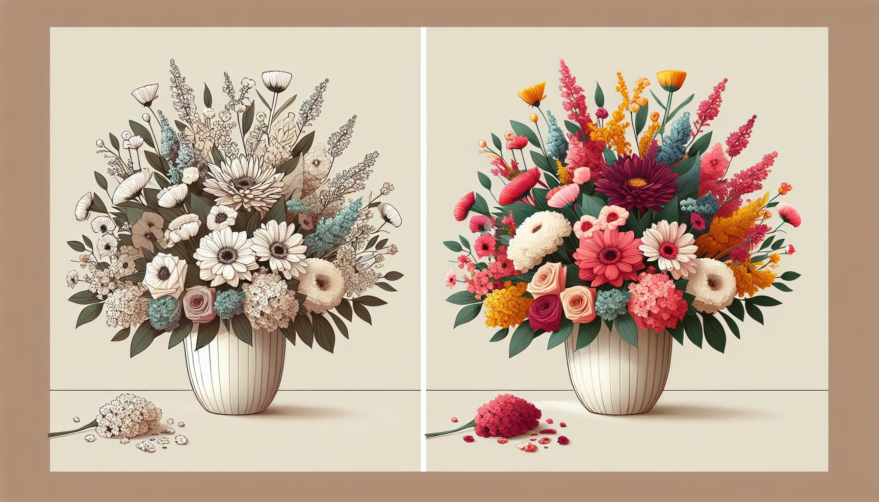 Зачем нужен акцент, если цветы и так красивы