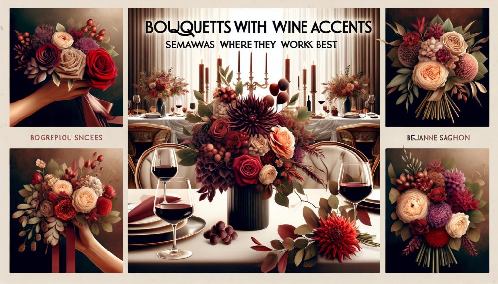 Букеты с винными акцентами: сценарии, где они работают лучше всего